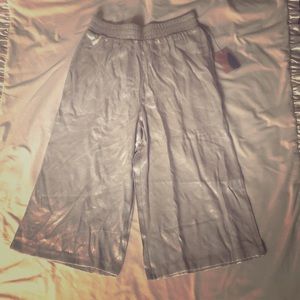 Metallic silver culottes